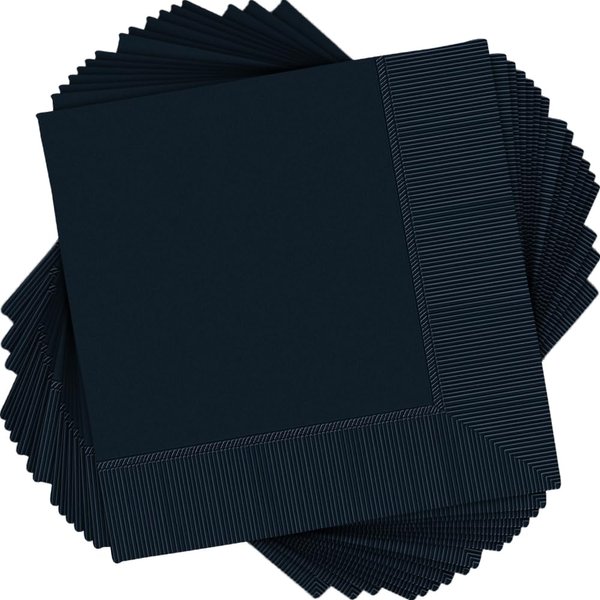 Amscan Luncheon Napkins Big Party Pack 100ct, 6 1/2" x 6 1/2", Jet Black