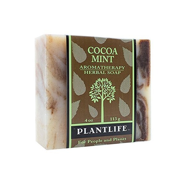 Plantlife Cocoa Mint Bar Soap - Moisturizing and Soothing Soap for Your Skin - Hand Crafted Using Plant-Based Ingredients - Made in California 4oz Bar