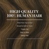 GOO GOO Clip in Hair Extensions Real Human Hair, 12inch 85g 7Pcs, 2/6/2 Balayage Dark Brown to Chestnut Brown, Remy Human Hair Extensions Clip ins for Women, Natural Human Hair