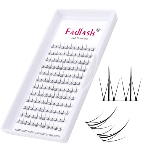 Lash Clusters Bottom Lashes DIY Lash Extensions 144pcs Individual Lashes Black Cluster Lashes Faux Mink Cluster Eyelash Extensions Manga Soft Lightweight Eyelash Extension Kit (Bottom-JX10)