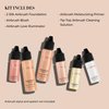 Luminess Silk 4-in-1 Airbrush Foundation Makeup Starter Kit - Warm Coverage, 6-piece - Includes 2x Silk Airbrush Foundation, Blush, Glow Highlighter, Moisturizer Primer & Airbrush Cleaning Solution