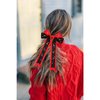 Red Spirit Day Accessories for Women Red Hair Bows Game Day Football Hair Bow Clips Crystal Embellished Ribbon Bows Game Day Team Spirit Hair Accessories Football Tailgate Party Favors (Pattern D)