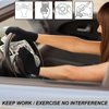 2 Pairs Arthritis Compression Gloves for Arthritis, Rheumatoid, Carpal Tunnel Pain, Driving, Typing Fingerless Gloves For Women Men, Support Hand, Wrist and Joint (Pure Black, Small)