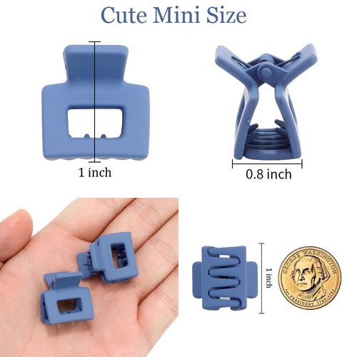 FASOTY 10Pcs Small Hair Clips for Women Girls, 1 Inch Mini Hair Clips for Thin Medium Hair Cute Tiny Jaw Clip for Hair Strong Hold Small Claw Hair Clips Gift Box (Matte Neutral Color)