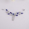 fxmimior Simple Dainty Blue Crystal Rhinestone Hair Comb Hair Accessories with Rhinestone Bridal Silver Side Combs for Women and Girls Hair Ornaments in the form of Combs