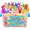 36 Pcs Easter Mochi Squishy Toys,Mini Cute Squeeze Toys Easter Gifts Box Stress Reliever Anxiety Packs for Kids Easter Basket Stuffers,Easter Egg Hunt Party Favors