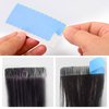 EHDIS Hair Extension Tape Tabs, 3Sheets Double Sided and 3 Sheet Single Side Replacement Tape Adhesive Hair Extension Tapes with Glue Remover Scraper Tool,Hair Comb, Tweezers