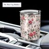 ALAZA Floral Roses Red Pink Tumbler with Lids and Straws,Reusable Stainless Steel Vacuum Insulated Tumbler Cup,Iced Coffee Travel Mug Water Bottle 20oz(590ml)
