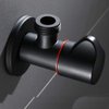 DOITOOL 2PCS Copper Bathroom Angle Stop Valve Water Shut Off Valve for Shower Flow Control Valve Bathroom Toilet Kitchen Sink (Black and Red,Black and Blue)