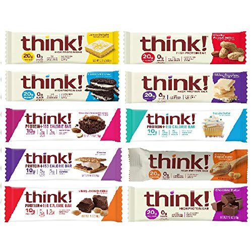 ThinkThin High Protein Super Variety Pack, 2.1 Ounce (Pack of 10)