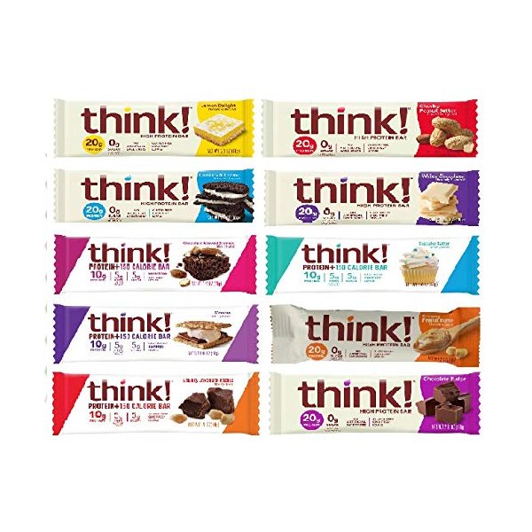 ThinkThin High Protein Super Variety Pack, 2.1 Ounce (Pack of 10)