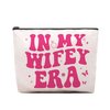 CEASQVAA Bride Gifts Makeup Bag, Engagement Gifts for Her, Bride to Be Gifts, Bridal Shower Bachelorette Gifts for Bride, In My Wifey Era Makeup Cosmetic Zipper Bag Pouch