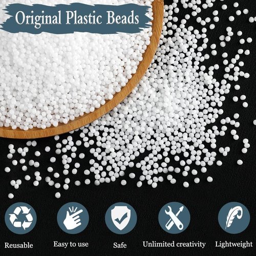 11oz Reusable Moldable Plastic - Thermoplastic Beads Meltable Plastic Pellets Polymorph Pellets for Crafts, DIY Modeling, Cosplay, Temporarily Repair, Halloween Vampire Teeth Fangs (11oz-White)
