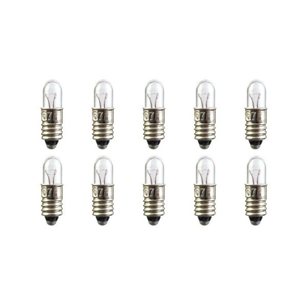 CEC Industries #1769 Bulbs, 2.5 V, 0.5 W, E5 Base, T-1.75 shape (Box of 10)