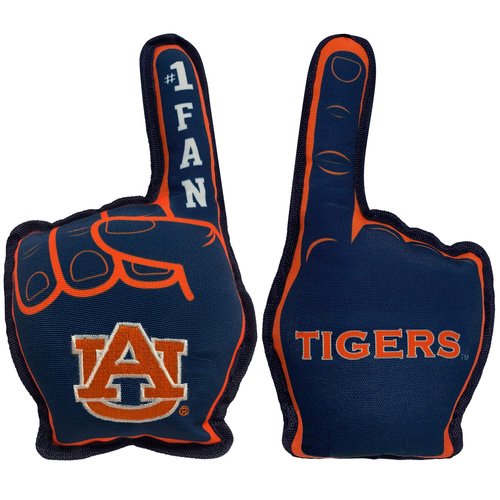 Pets First NCAA Auburn Tigers #1 FAN TOY. Best SPORTS Dog Toy with Double Stitched trim and Tough Nylon material filled with Chewable Polyfil and INNER SQUEAKER