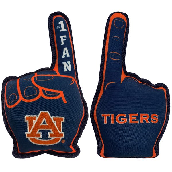 Pets First NCAA Auburn Tigers #1 FAN TOY. Best SPORTS Dog Toy with Double Stitched trim and Tough Nylon material filled with Chewable Polyfil and INNER SQUEAKER