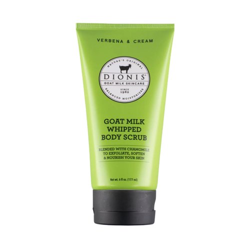 Dionis - Goat Milk Skincare Verbena & Cream Scented Whipped Body Scrub (6 oz) - Made in the USA - Cruelty-free and Paraben-free