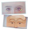 5D Silicone Replaceable Eyebrow Tattoo Practice Skin Reusable Eye Brow Practice Training Mannequin Board Kit with 2pcs Practice Pads Micro Dpray Plastic Eyebrow Fake Skin On Eyebrows