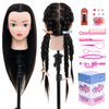 Neverland Beauty Mannequin Head with Hair, 20 Inch Cosmetology Manikin Practice Braiding Doll Head for Hair Styling, Training Head for Braiding Hairdressing for Kids #1B