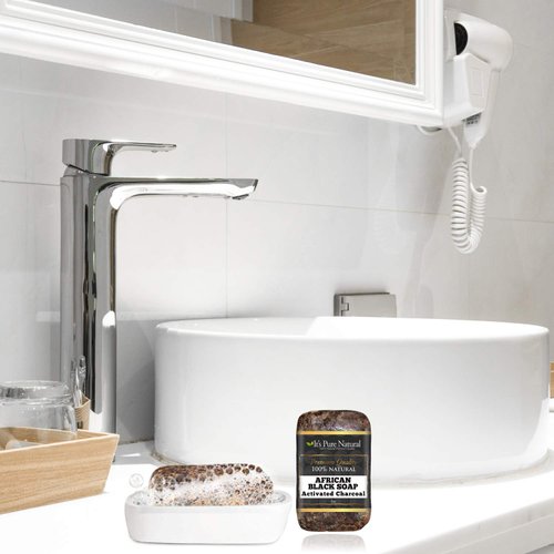 It's Pure Natural African Black Soap Bars with African Honey (Pack of 3) Organic Raw Soap for Face & Body, Acne Treatment & Dark Spot Remover [Made in Ghana]