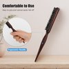Boar Bristle Teasing Hair Brush, 100% Pure Boar Bristle Curl Training Hair Brush with Rat Tail Handle Comb for Thin Thick Hair to Create Volume and Smooth