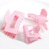 Checkered Hair Claw Clips,Pack of 3,Vintage Pink/White Checkered Claw Clips Cellulose Acetate Banana Clips,Nonslip Hair Clamp for Women Girls (Pink)