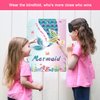 T-Antrix Pin The Tail on The Mermaid Game -Mermaid Party Game for Girls with 21'' x 28'' Poster, Reusable Tails Sticker Party Supplies for Kids Girls Birthday Party Favor Sets