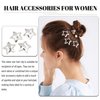 Aitxpaotn Star Hair Clips, 20 Pcs 1.25 inches Silver Star Hair Clips, Snap Star Hair Barrettes Cute Metal Hair Clips Accessories, Y2K Hair Clips Rave Accessories Non-Slip Star Clips for Girls Women