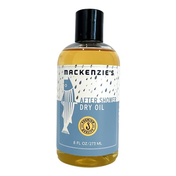 MACKENZIE'S After Shower Dry Oil - Father's Day Gifts - Gifts for Fishermen - Dry Oil - Fast Absorbing - Plant Based - All Natural - Moisturizing - Essential Oils - 8 oz