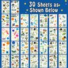 Partywind 290 Styles (30 Sheets) Luminous Space Tattoos for Kids Party Decorations, Glow Outer Space Party Supplies Favors with Astronaut/Rocket/Planet, Kids Games for Glow Party
