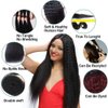 ADOIFAIR Kinky Straight Human Hair Bundles 18 20 22 Inch Yaki Straight Human Hair Extensions 100% Unprocessed Brazilian Virgin Kinky Straight Human Hair For Black Women Natural Black