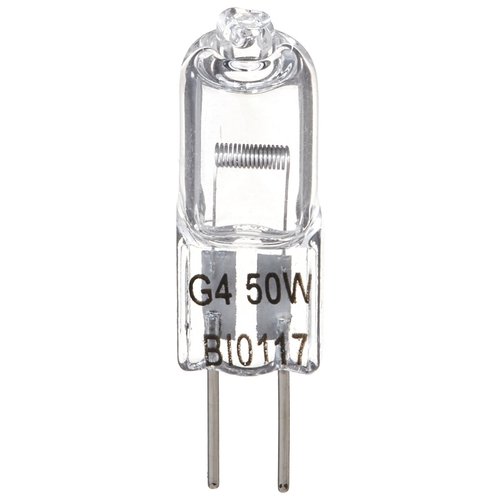 Brite Innovations G4 Halogen Bulb, 50 Watt (4 Pack) Dimmable Soft White 2700K -12V-Bi Pin -, T3 JC Type, Clear Light Bulb