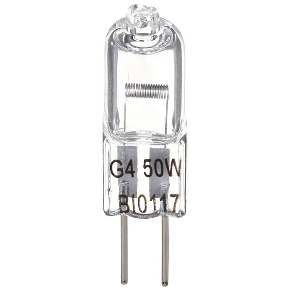 Brite Innovations G4 Halogen Bulb, 50 Watt (4 Pack) Dimmable Soft White 2700K -12V-Bi Pin -, T3 JC Type, Clear Light Bulb
