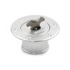 Billet Aluminum 35.5mm Fuel Cell Gas Cap Fuel Surge Tank Cap with 6 Hole Non-vented (Silver)