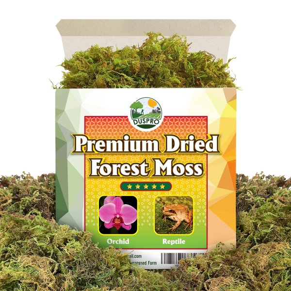 DUSPRO Dried Moss for Potted Plants, Forest Orchid Moss for Potting Mix, Sphagnum Potting Moss for Plants Indoor, Real Moss Soil Cover for Houseplant (5 OZ)