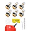 YAKEFLY 6 Pack Fuel Gas Tank Vent Caps,Leak-Proof Gas Jug Vent Caps Enhances Flow,Metal Gas Can Vent Cap Kit,Gas Tank Vent Cap Fuel Tank Exhaust Vent Valve Kit for Faster Refills