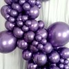100 Pack Chrome Metallic Purple Balloons Different Sizes 18 12 10 5 Inch KIRIKOU Party Balloons for Birthday Valentines Baby Shower Bridal Wedding Party Decors
