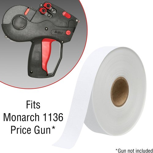 Monarch 1136 price gun white labels / 8 rolls