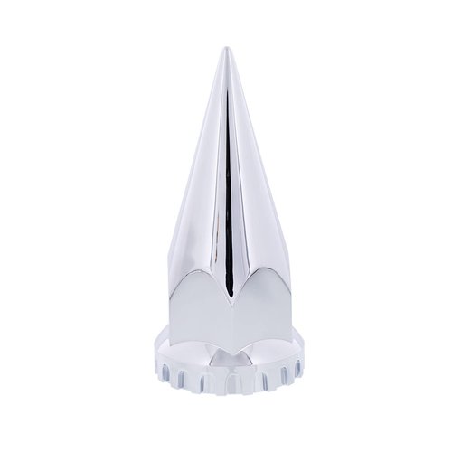 United Pacific 10569 33mm x 4 ¾” Chrome Plastic Super Spike Thread-On Nut Covers Caps, 33mm Thread-On Lug Nut Fitting, Truck Accessories - Pack of 10