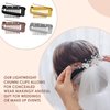 STFALI Chunni Clips with Safety Pins 12 pcs, Chunni Clips Hair Clips Suit for Hair Pins for Styling Hair Extension Clips Wig Grip Hijab Pins, Hair Pin Clips Indian for Woman, Black+Gold+Brown+Silver