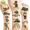 Camo Tempoary Tattoos for Kids, Army Birthday Party Favors Decorations 96PCS Tattoos Stickers Cute Party Supplies Girls Boys Gifts Classroom School Prizes Themed Christmas