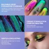 VERONNI Chameleon Eyeshadow,3Colors Liquid Metallic Eyeshadows Color Shifting, Holographic Glitter Multichrome Eye Shadow High Pigmented, Long Lasting and Smudge Proof (#01)