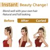 SEGO Ponytail Extension Human Hair 100% Real Human Hair Clip In Wrap Around Long Straight Ponytail With Magic Paste Pony Hairpieces for Women -20 Inch 95g 613 Bleach Blonde
