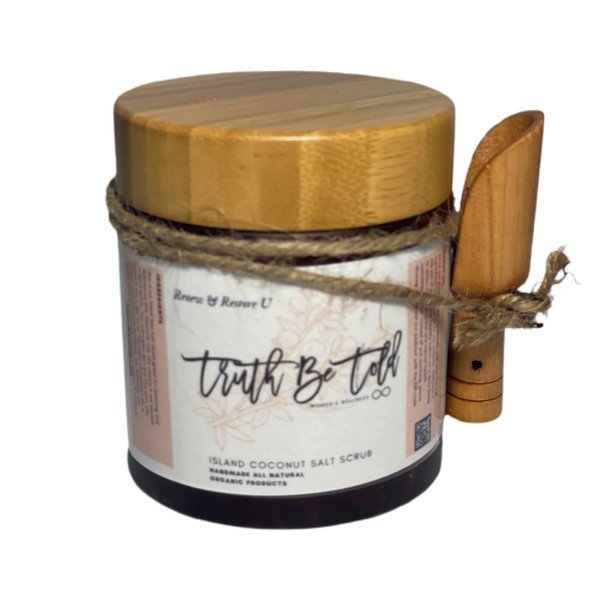Dead Sea Salt Exfoliating Scrub Body Scrub Exfoliation Great for Scars, Chicken Skin, Cellulite, Stretch Marks for Men & Women (Island Coconut, 8 oz.)