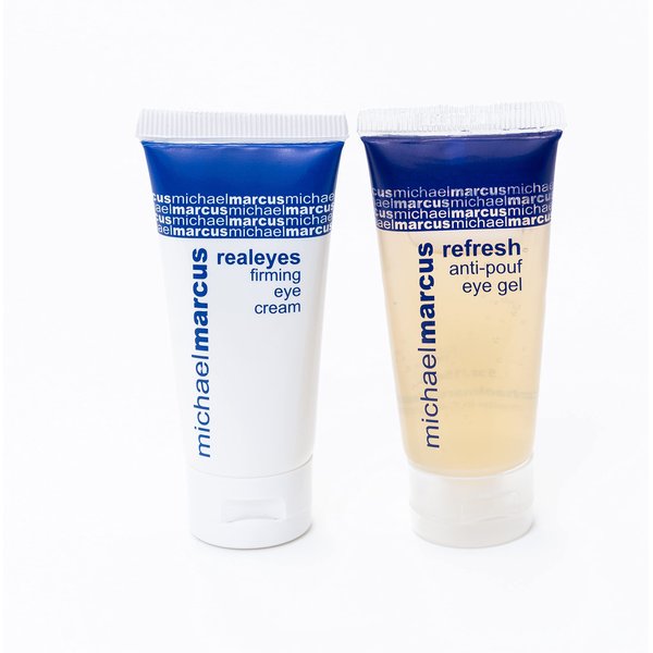 michael marcus RealEyes & Refresh Eye Duo - Moisturizing Eye Cream & Gel to Support Firmness & Elasticity - Firming & Reduces Puffiness - Natural Cruelty-Free- (0.5oz Bottles, 2 Pack)
