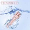 Facial Hair Remover for Women, Leuxe Painless Hair Removal Waterproof Shaver Razor with LED Light for Peach Fuzz Fine Hair Chin Cheek Upper Lip (Rose)