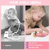 Montessori Toys Busy Board for Toddlers 2-4, LED Musical Light Switch Toys for 1-3 Year Old, Sensory Learning Activities for Kids 2-4, Preschool Educational Travel Toys for Boy Girl Birthday Gift Pink