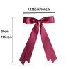 Silky Satin Ribbon Bow Hair Clips for Women Bowknot Hair Ponytail Holder Accessories for Women Girls Toddlers Teens Kids Party Wedding Prom Daily Outfits (Wine Red+Black)