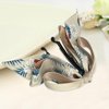 2PCS Bow Banana Hair Clip，Floral Vertical Ponytail Claw Clips Bowknot Claw Ponytail Holder Hair Accessories for Women Girls Barrette Hairpin