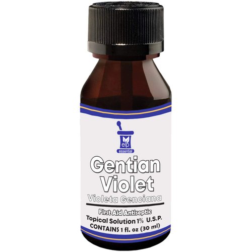 ELP ESSENTIAL Gentian Violet First Aid Antiseptic Liquid, Made in USA 1 FL OZ (3 Bottles)